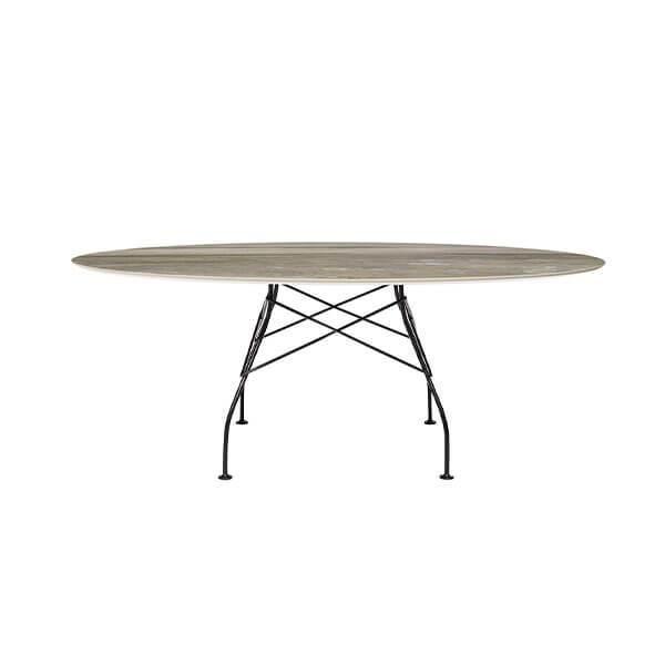 Kartell Glossy Spisebord - Tropical Grey med Sort Stel