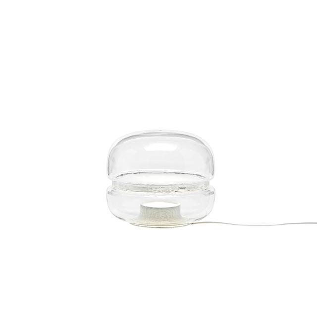 Brokis Macaron Bordlampe - Lille Klart Glas & Hvid Onyx