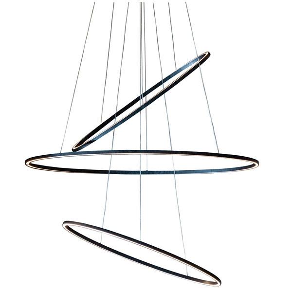 Nemo Ellisse Triple Pendel i Sort og Hvid - Elegant Belysning