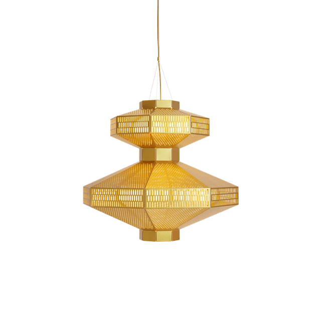 Parachilna Ma-Rock Pendel i Gylden - Unik Designlampe