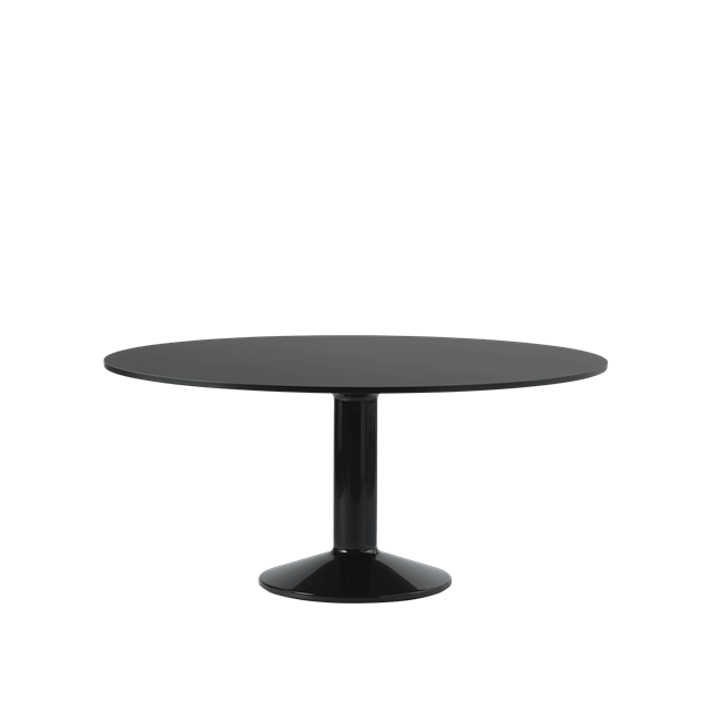 Muuto Midst Spisebord Ø160 i Sort Linoleum - Elegant Design