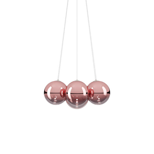 Lodes Random Cloud Lysekrone Ø28 3000K i Rosegold Glas