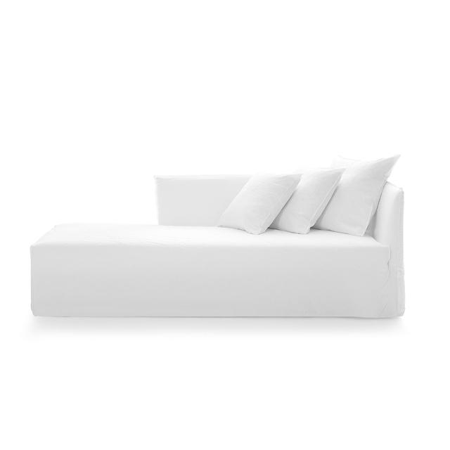 Gervasoni Ghost 20 Chaise Lounge i Lino Bianco - Tilbud!