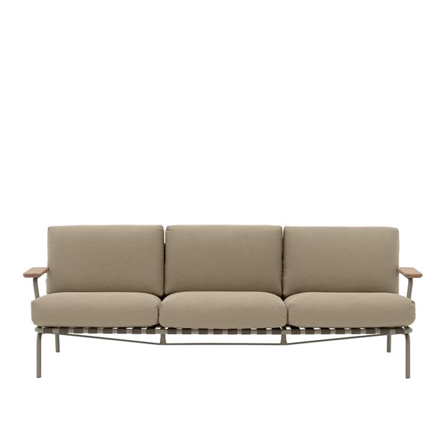 Muuto Settle Udendørs  -personers Sofa Ribbed Weave   Taupe