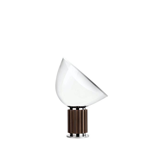 Flos Taccia Led Bordlampe Bronze Med Glas
