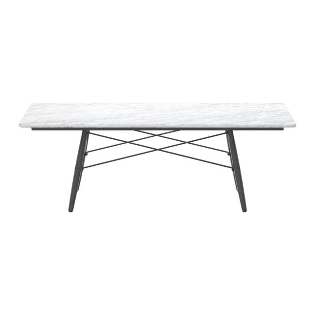 Vitra Eames Sofabord Rektangulært Hvid Marmor Sort Ask