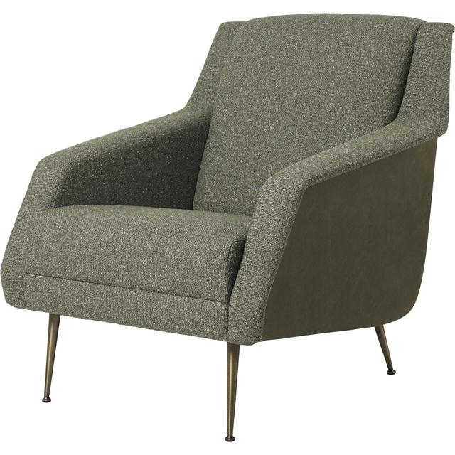 Gubi Cdc   Lænestol Messing Dedar 141 Soft Leather Army