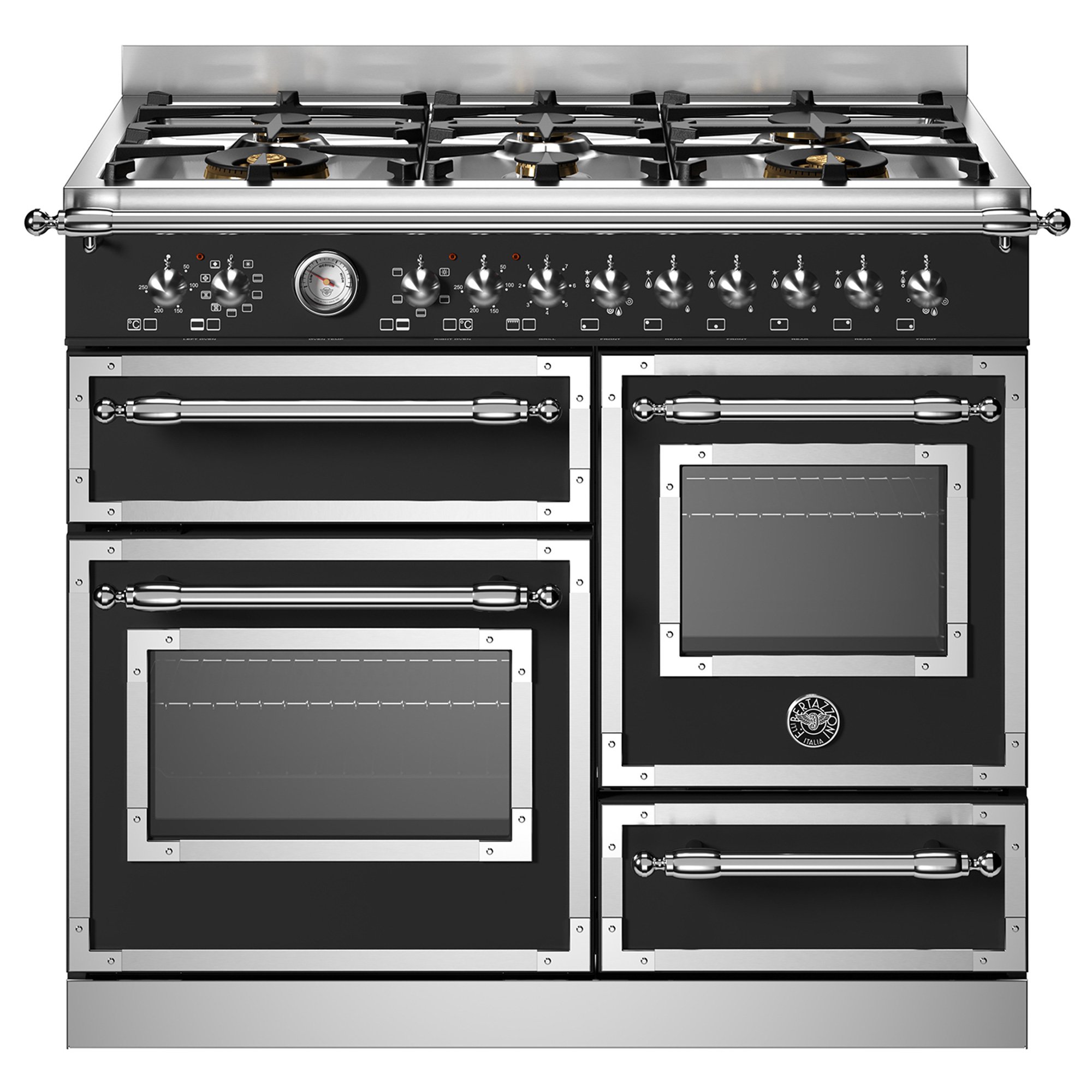 Her106l3enet Heritage Gaskomfur Med Trippel-ovn  100    Mat Sort