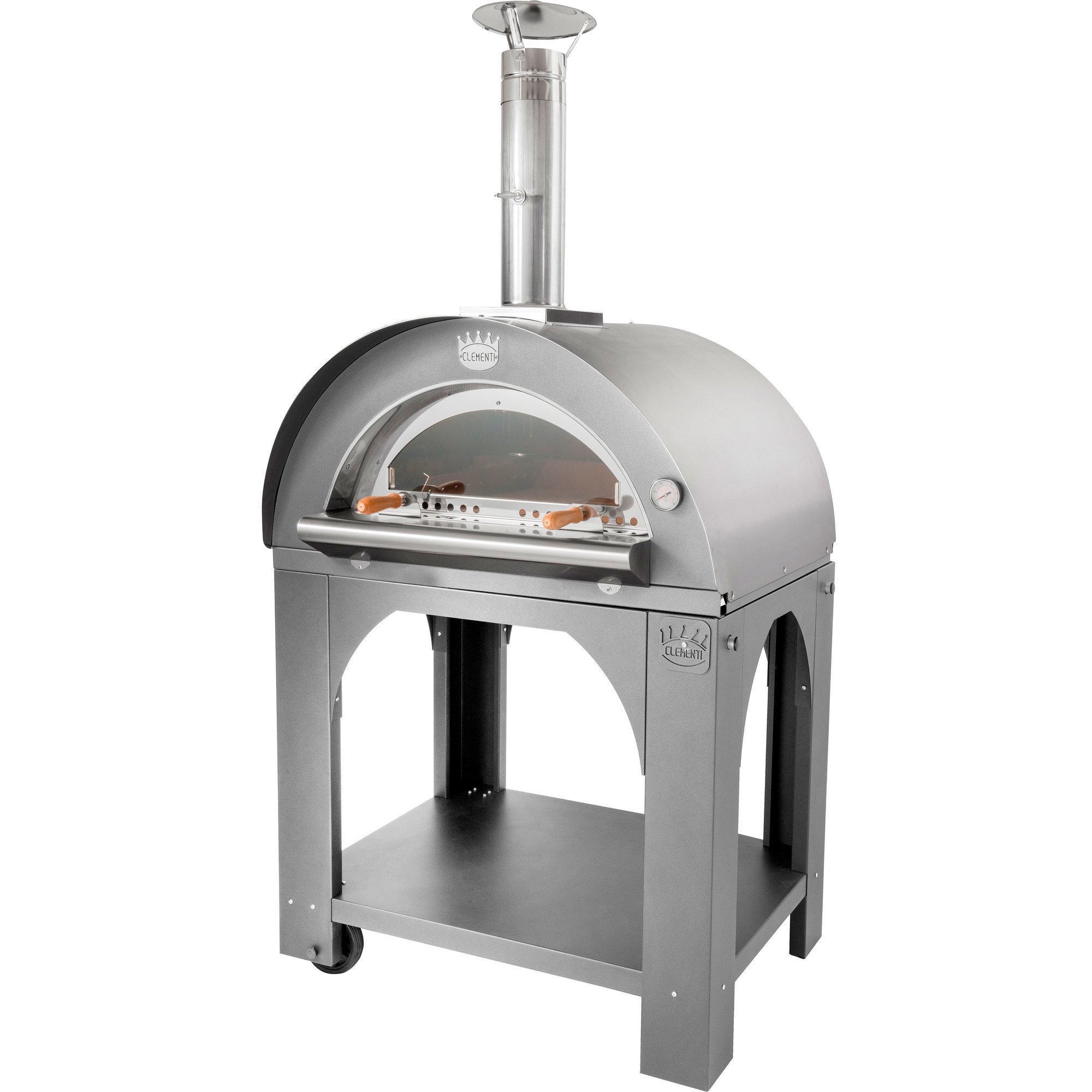 Pulcinella Brændefyret Pizzaovn 100x80    Rustfrit Stål