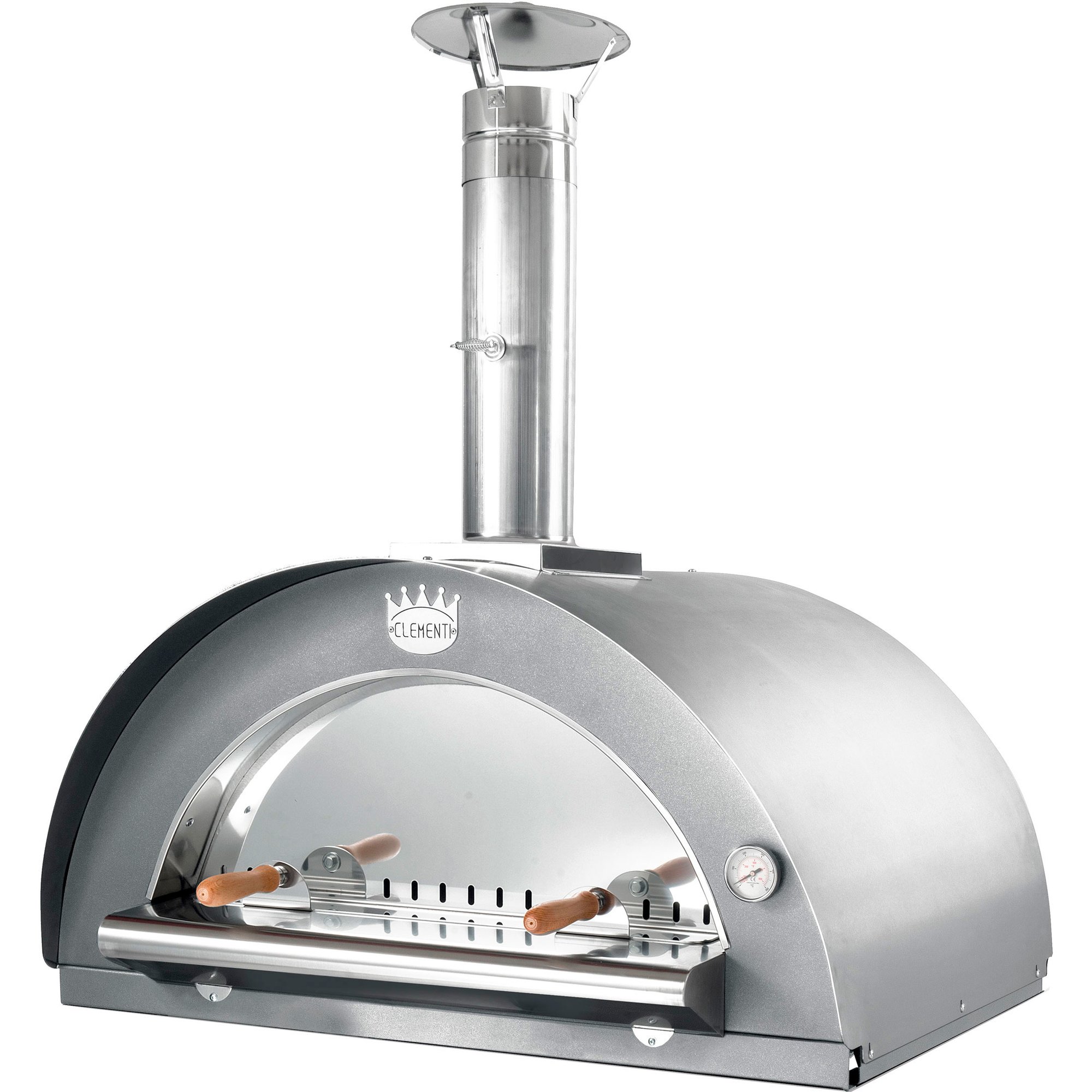 Family Brændefyret Pizzaovn 100x80    Rustfrit Stål
