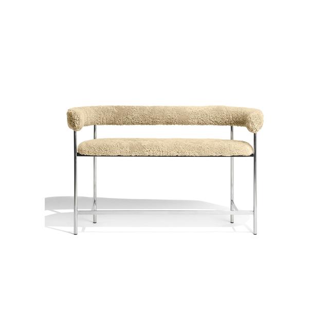 Møbel Copenhagen Font Bar Sofa 65   Sheepskin Honey Poleret Stål Stel