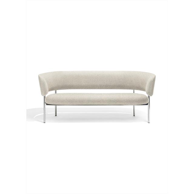 Møbel Copenhagen Font Sofa Beige Boucle Elle 0200 Poleret Stål Stel