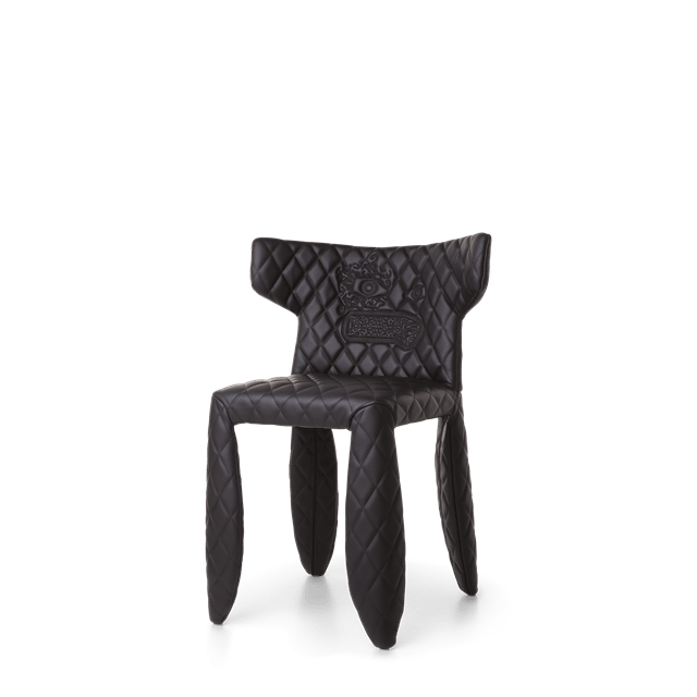 Moooi Monster Original Sort Spisebordsstol Med Armlæn   Broderi