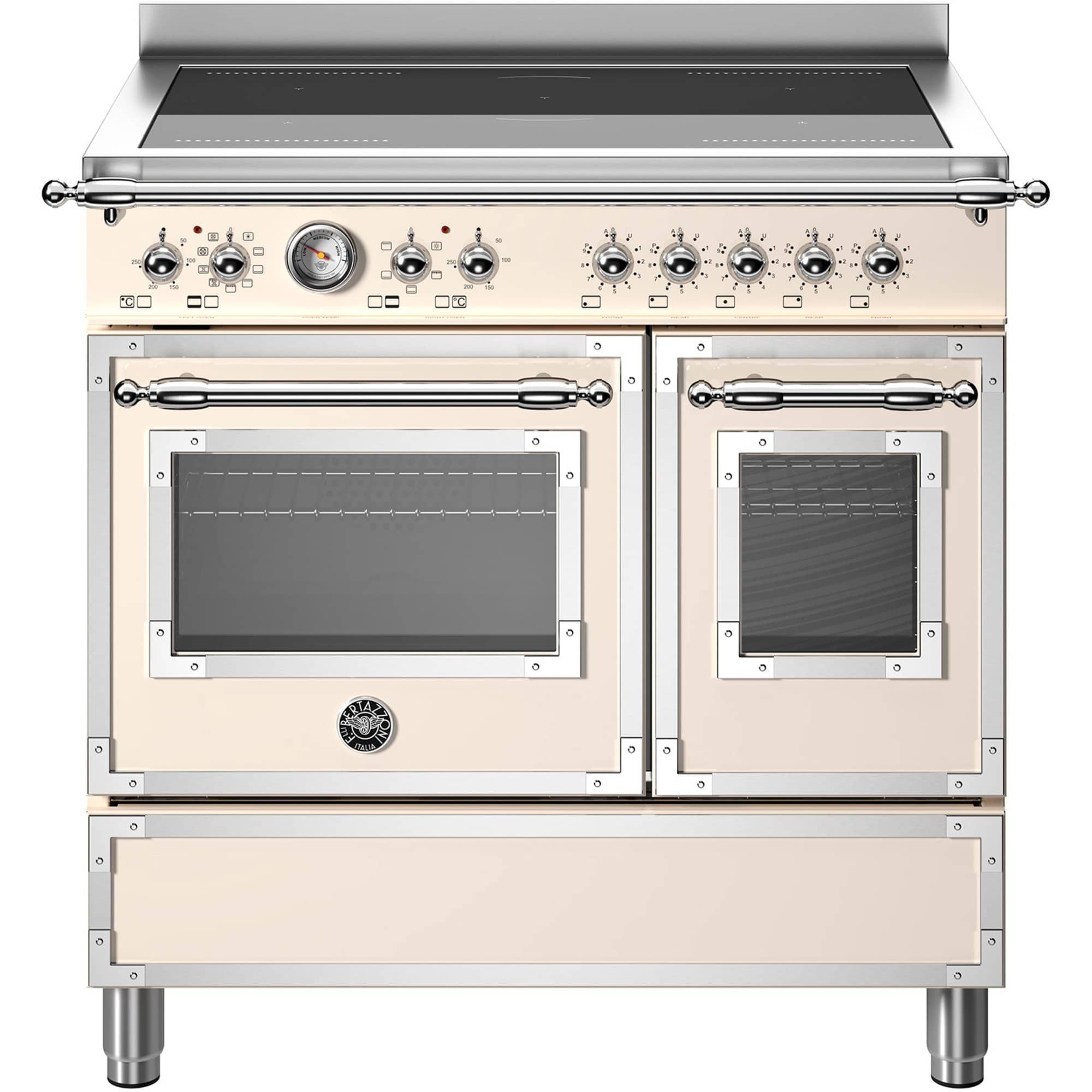 Her95i2eavt Heritage Induktionskomfur Med Dobbeltovn  90    Cremehvid