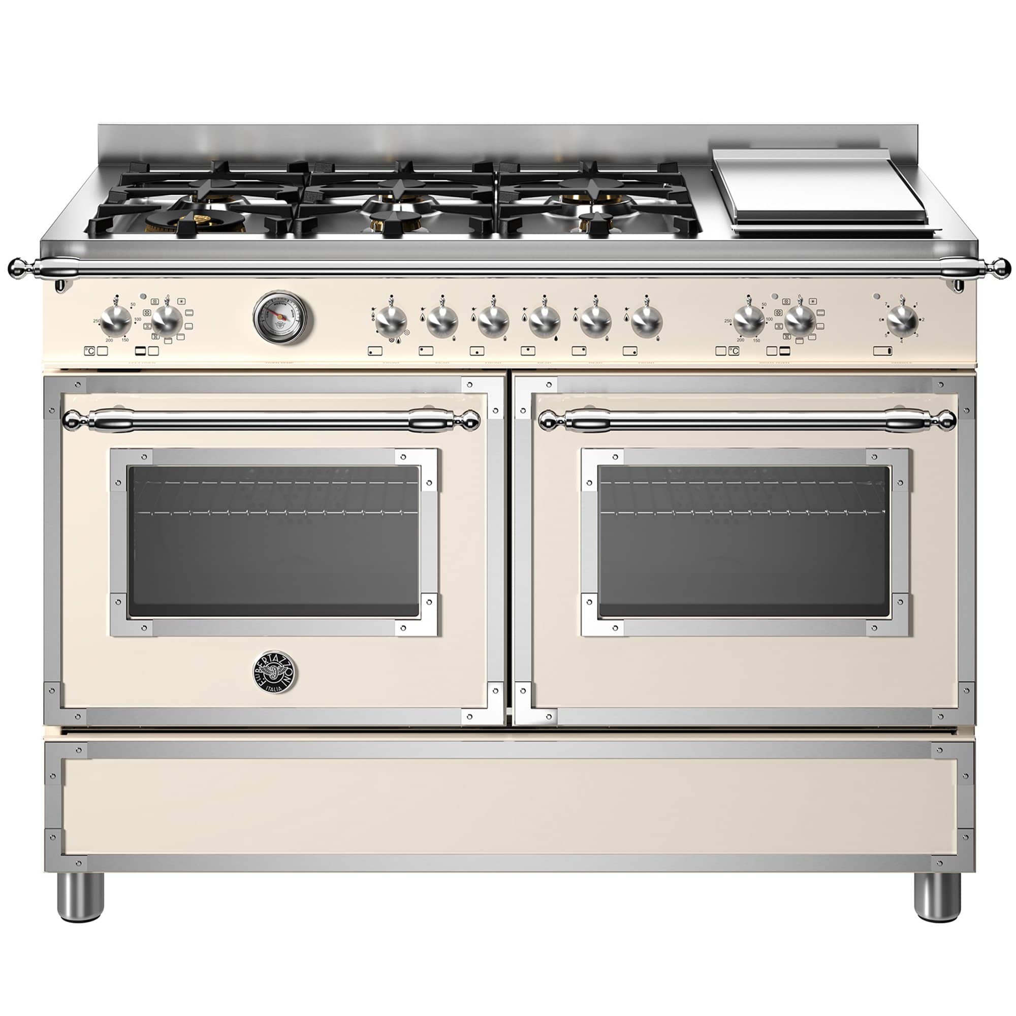 Her126g2eavt Heritage Gaskomfur Med Dobbeltovn  120    Cremevit