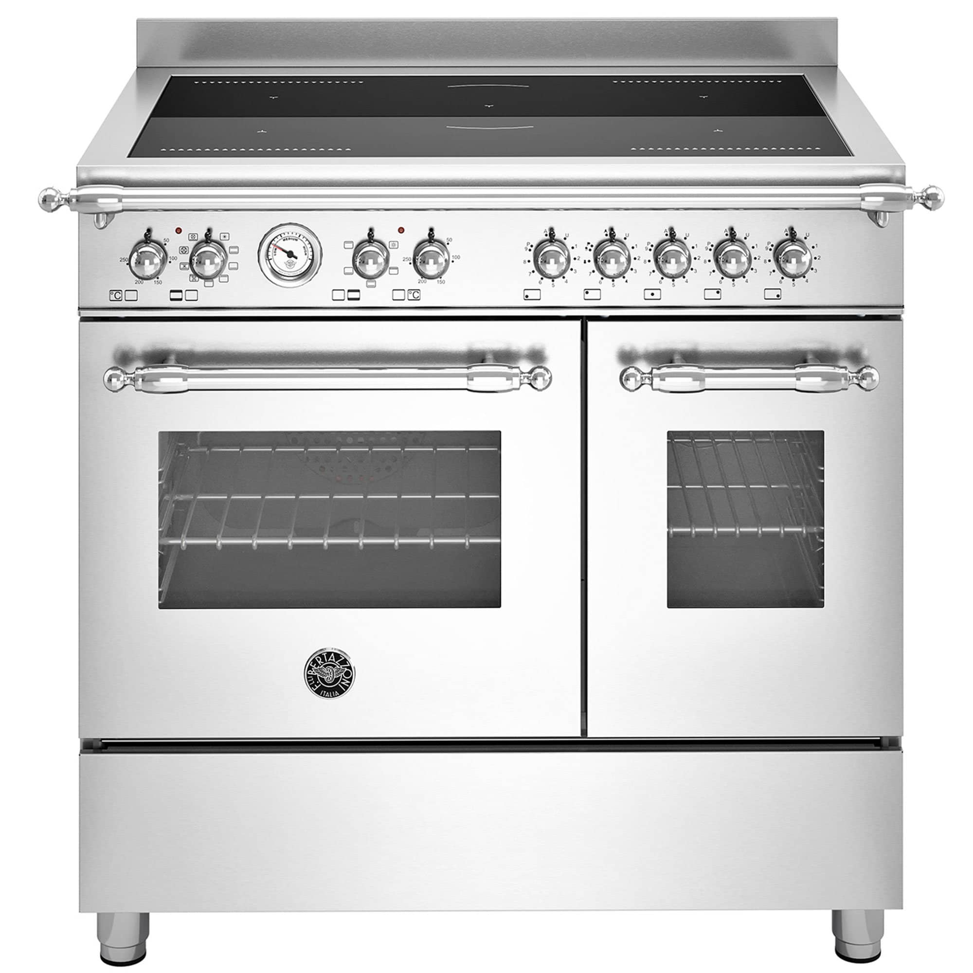 Her95i2exc Heritage Induktionskomfur Med Dobbeltovn 90     Zoner  Rustfri