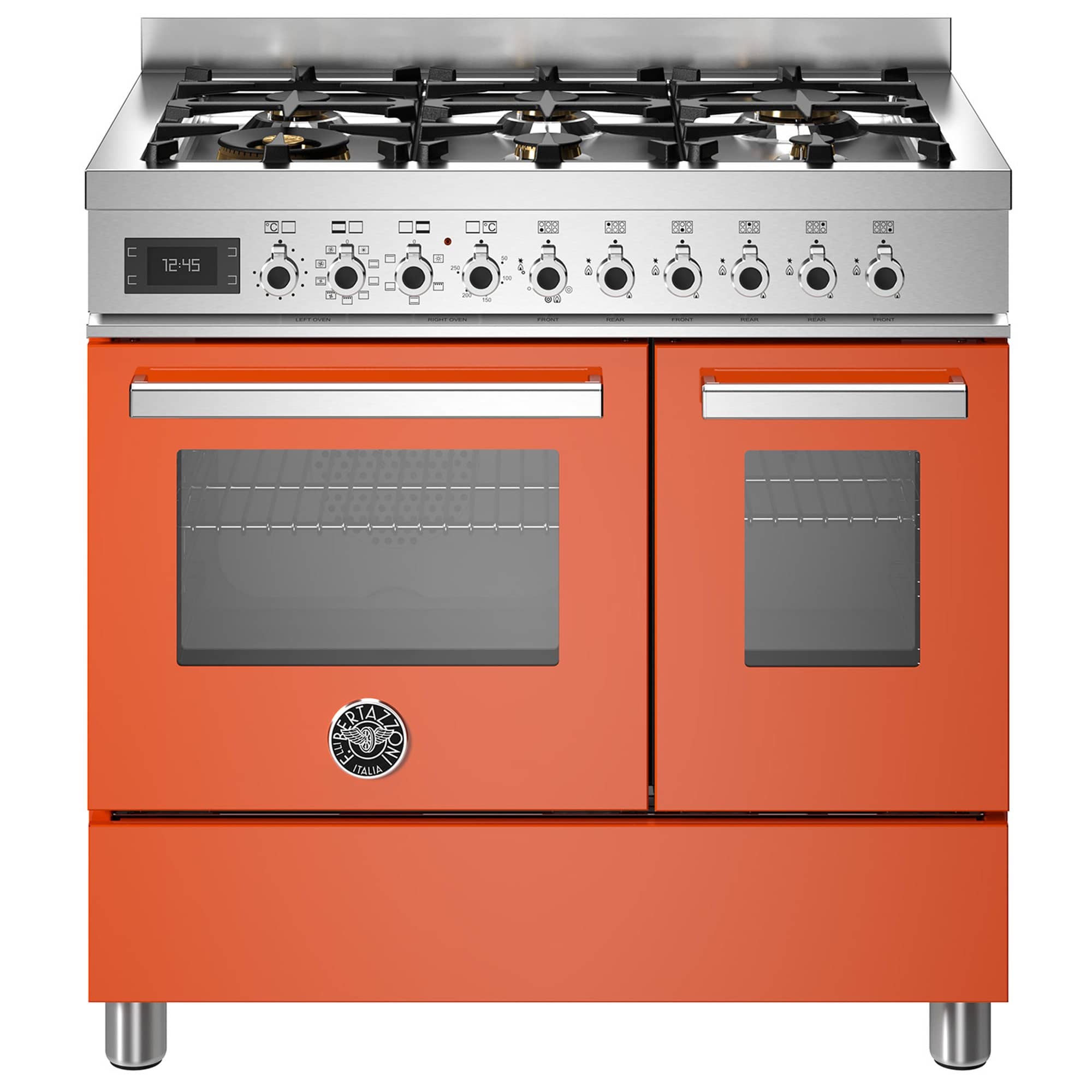 Pro96l2eart Professional Gaskomfur Med Dobbeltovn  90    Orange