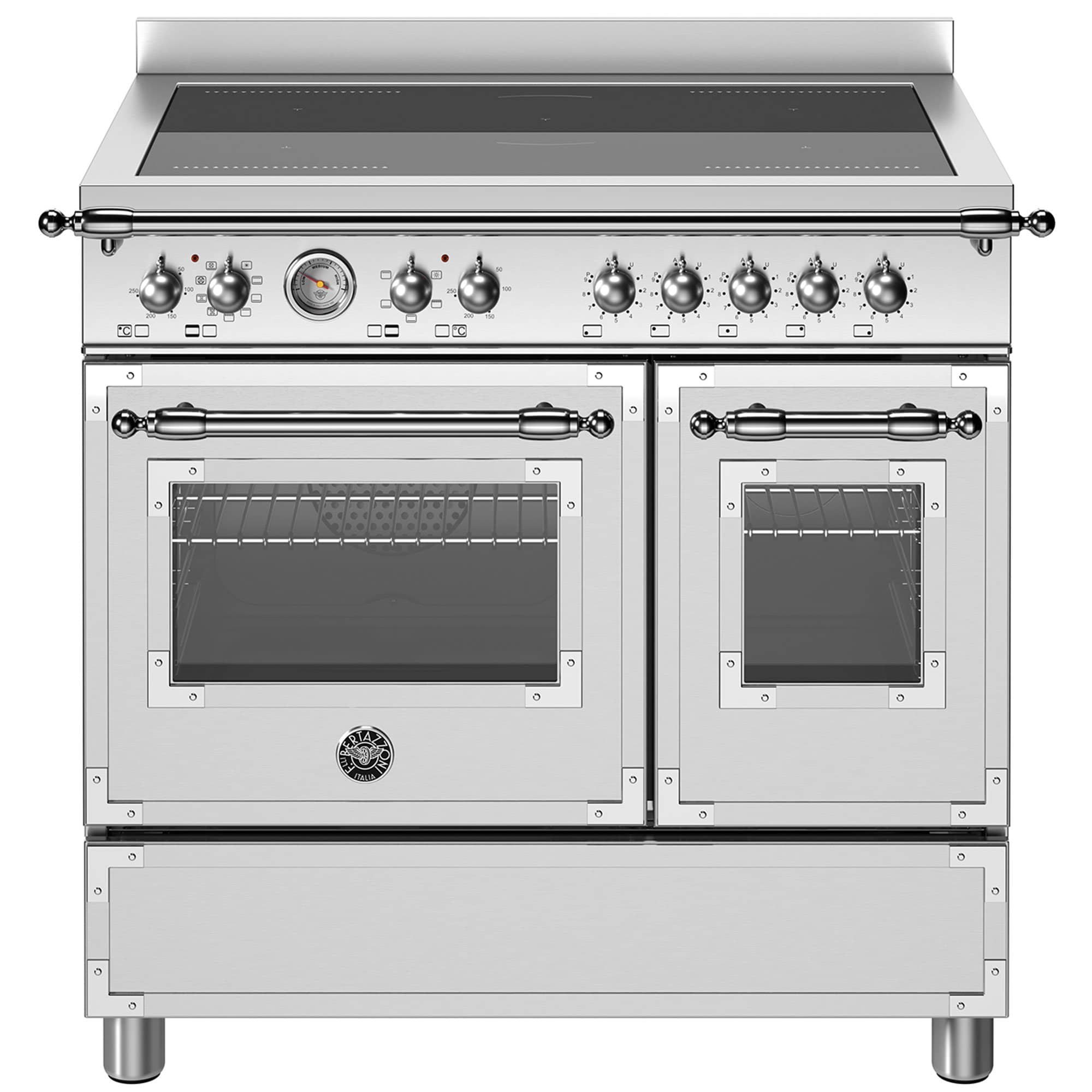 Heritage Induktionskomfur Med Dobbeltovn   Zoner 90    Rustfrit Stål