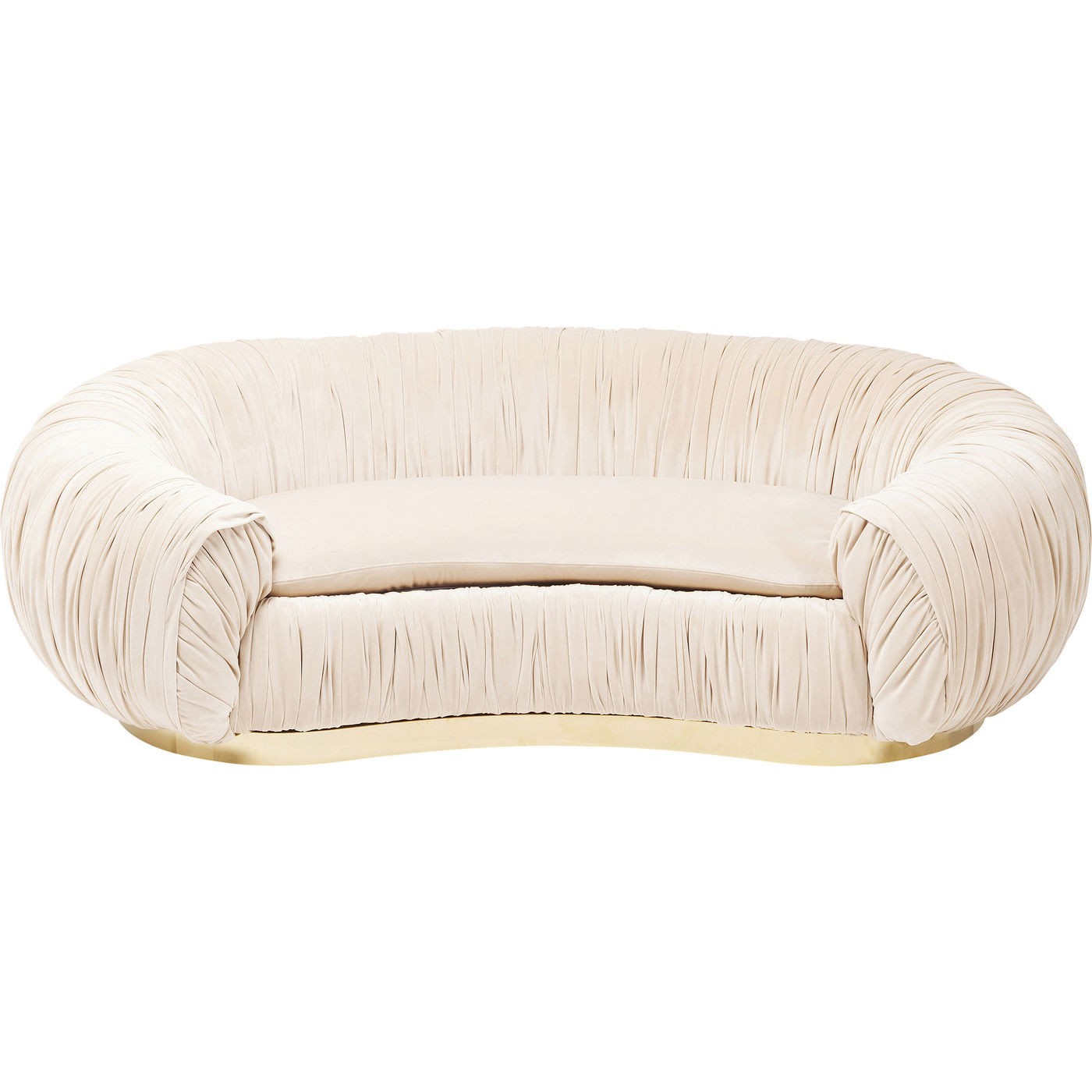 Kare Design Perugia Sofa Creme Stof    Draperinger   Guld Stål    Pers