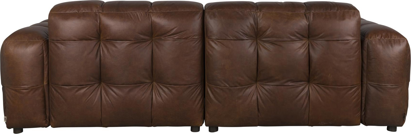 Hackman   -personers Sofa  Mørkebrun  ægte Læder   : 102    : 84    : 264