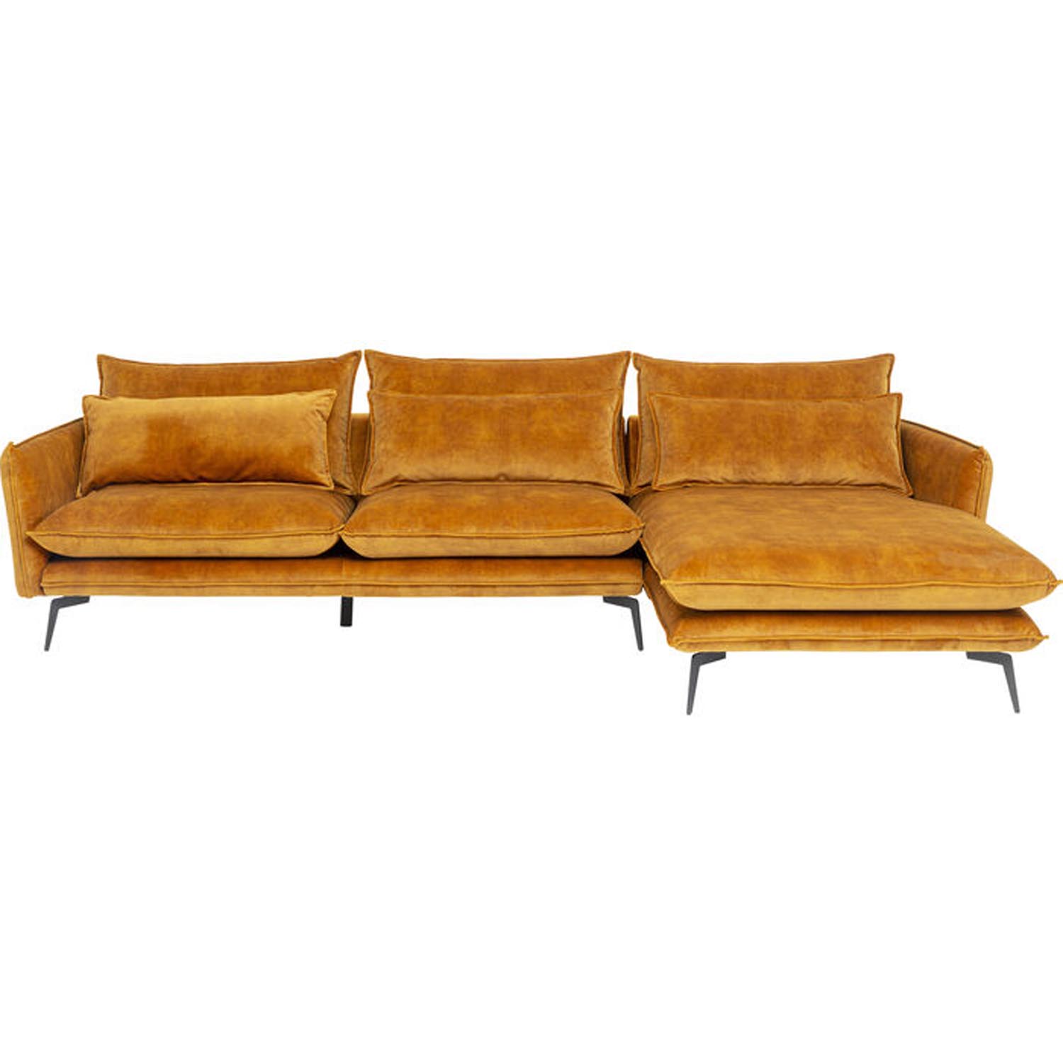 Kare Design Monza Right Hjørnesofa Karrygul Polyester   Stål