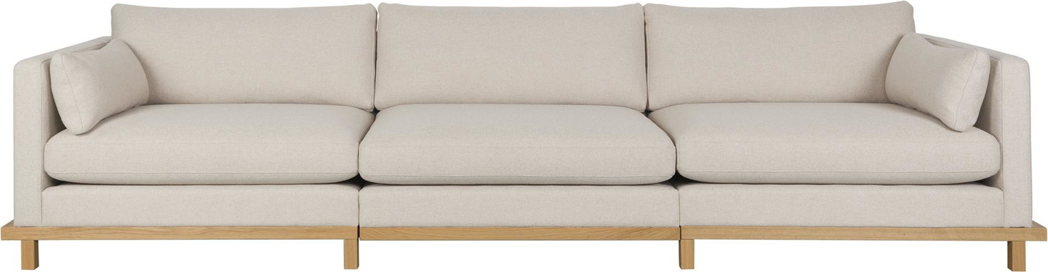 Blossom   -personers Sofa  Lysgrå Natur  Stof   : 101    : 80    : 335