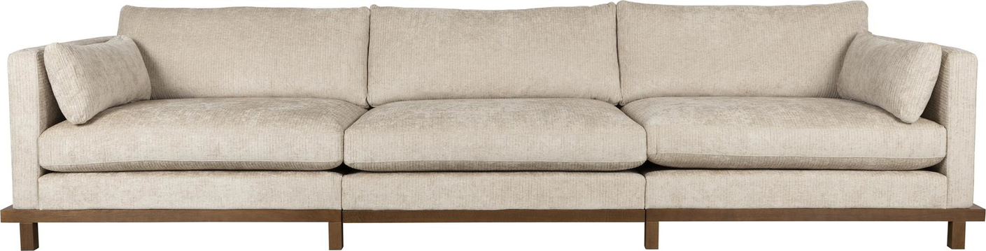 Blossom   -personers Sofa  Lysgrå  Stof   : 101    : 80    : 335