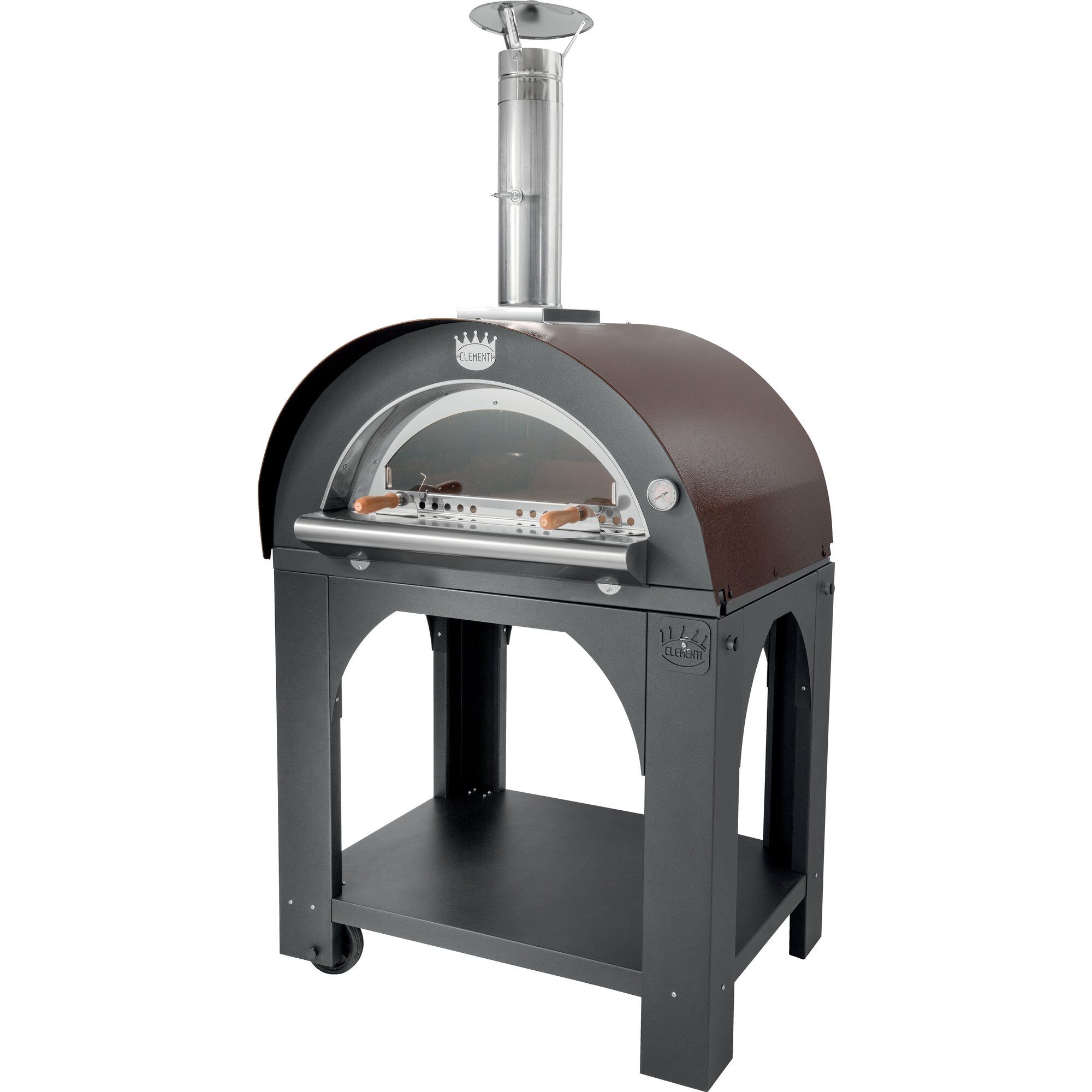 Pulcinella Brændefyret Pizzaovn 80x60    Kobber