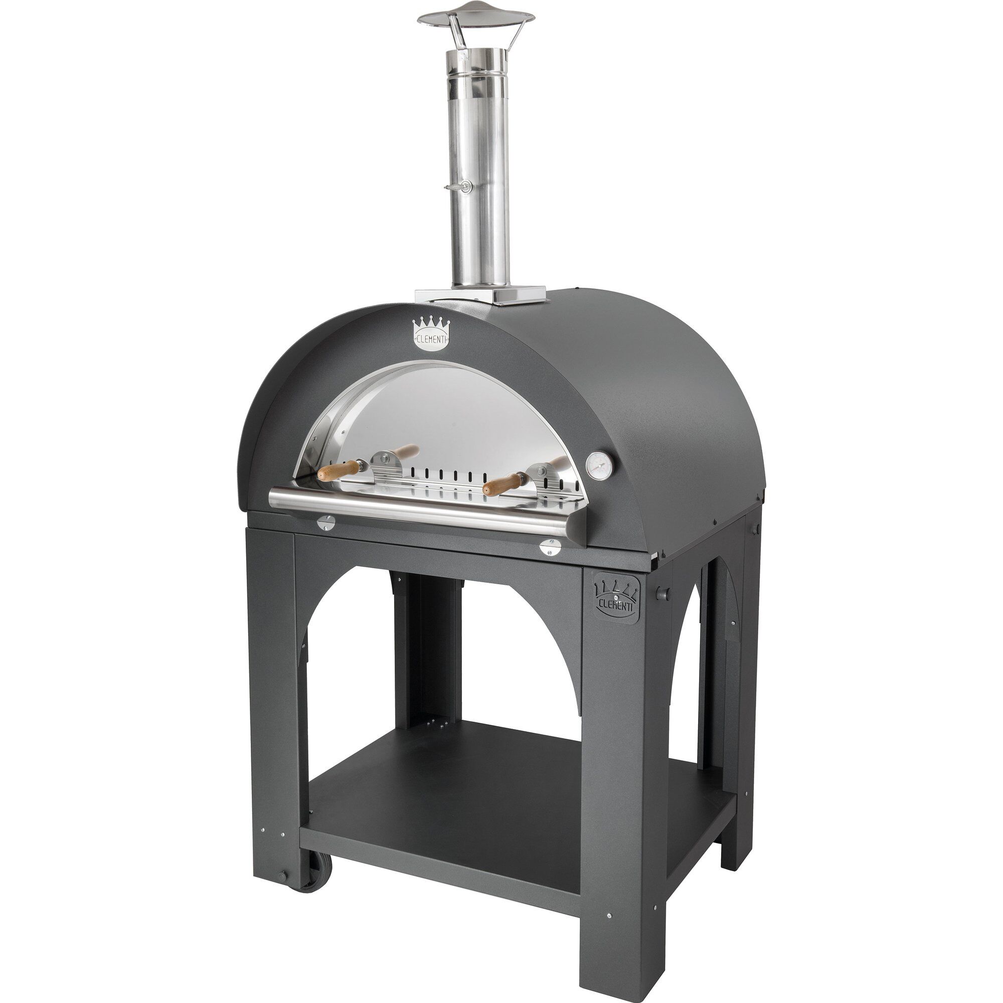 Pulcinella Brændefyret Pizzaovn 80x60    Antracit