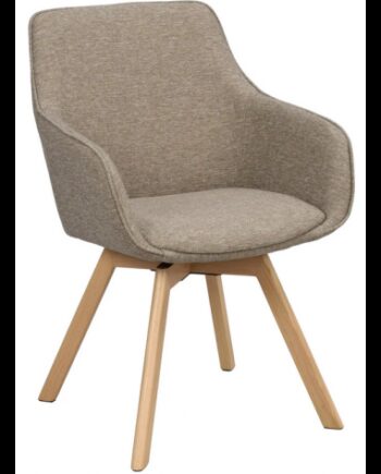 Alison Spisebordsstole Med Drejefod Polypropylene H88 Mørk Beige