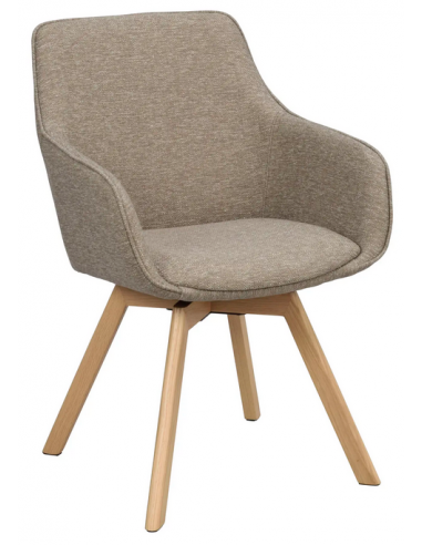 Alison Spisebordsstole Med Drejefod Polypropylene H88 Mørk Beige