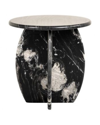 Bancroft Sidebord Marmor ø50 Sort Marmor