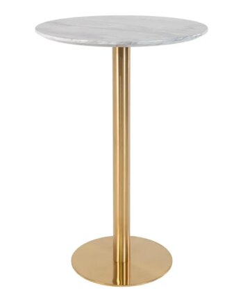 Barbord Med Top Marmor Look Messing Ben ø70x105cm 2301000