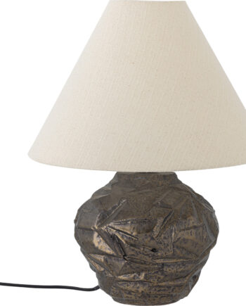 Bloomingville Carolla Bordlampe Med Skærm Brun Keramik