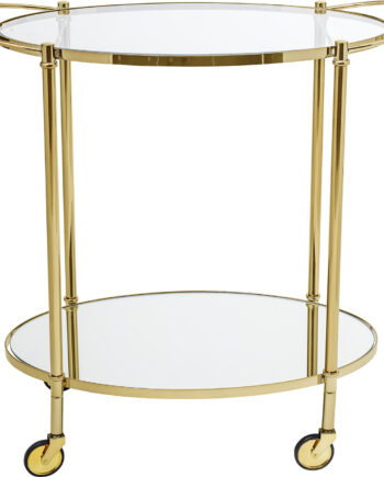 Bloomingville Fine Barbord Hjul Guld Glas Rundt