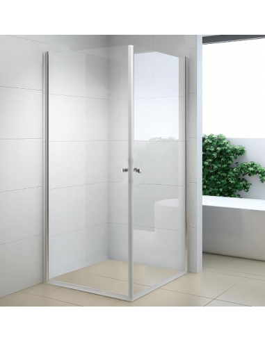 Brusehjørne Med Ramme 190 Krom Klar