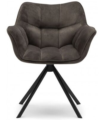 Carnaby Spisebordsstol Velour Metal H80 Sort Antracit