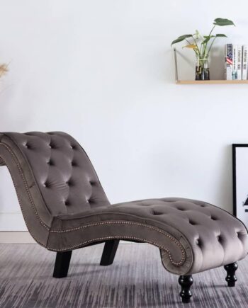 Chaiselong Grå Fløjl