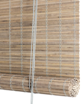 Color   Bambus Rullegardin Heldækkende Grå Bejdset 100