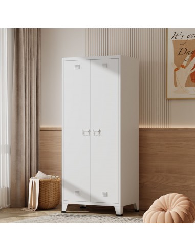 Hanka Klædeskab Stål 180 Hvid