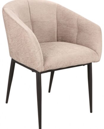 Jeno Spisebordsstol Metal Polyester H78 Sort Creme