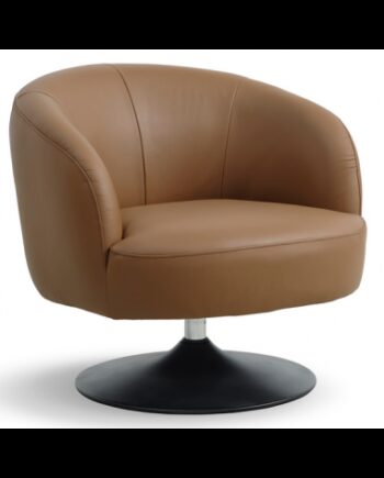 Konrad Loungestol Læder H77 Sort Cognac