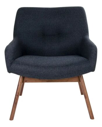 Lænestol Mørkegrå Med Ben Valnød 1101061