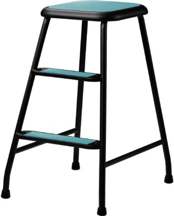 Lindqvistpallen Lindqvist Skamlen Matsort Pulverlak Aqua