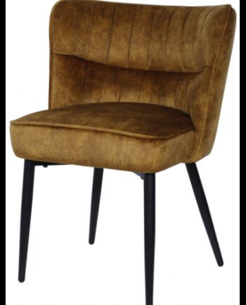 Marth Spisebordsstol Metal Polyester H81 Sort Brun