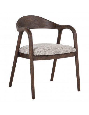 Mihara Spisebordsstol Træ Polyester H76 Brun Natur