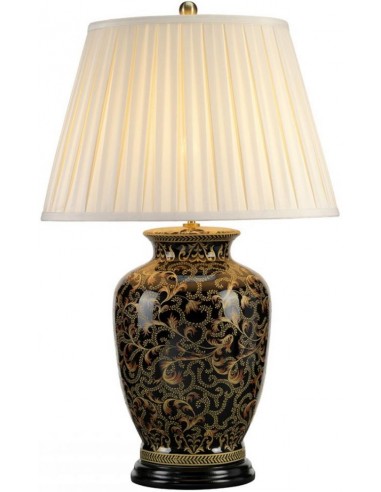 Morris Bordlampe H74 E27 Sortguld Creme
