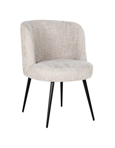 Morton Spisebordsstol Metal Polyester H82 Sort Natur