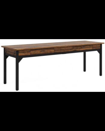 Skrivebord Metal Møbelplade 200 Sort Brun