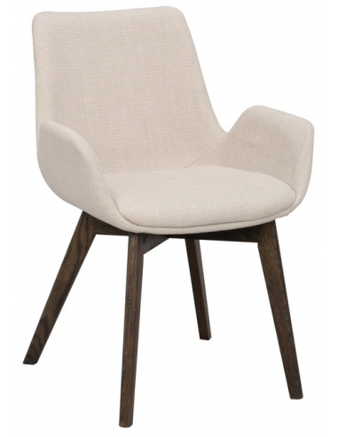 Drimsdale Spisebordsstole Egetræ Polyester H81 Brun Beige